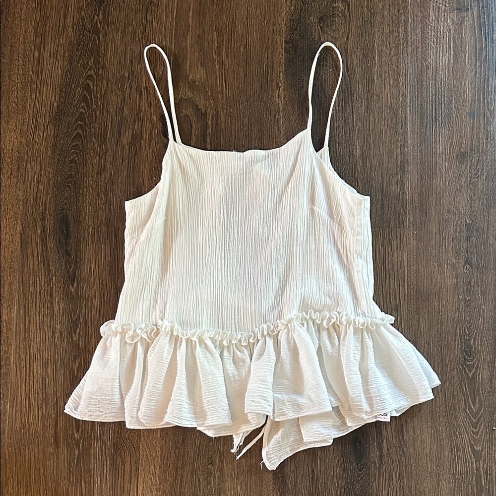 ASOS Cream Ruffle Hem Camisole